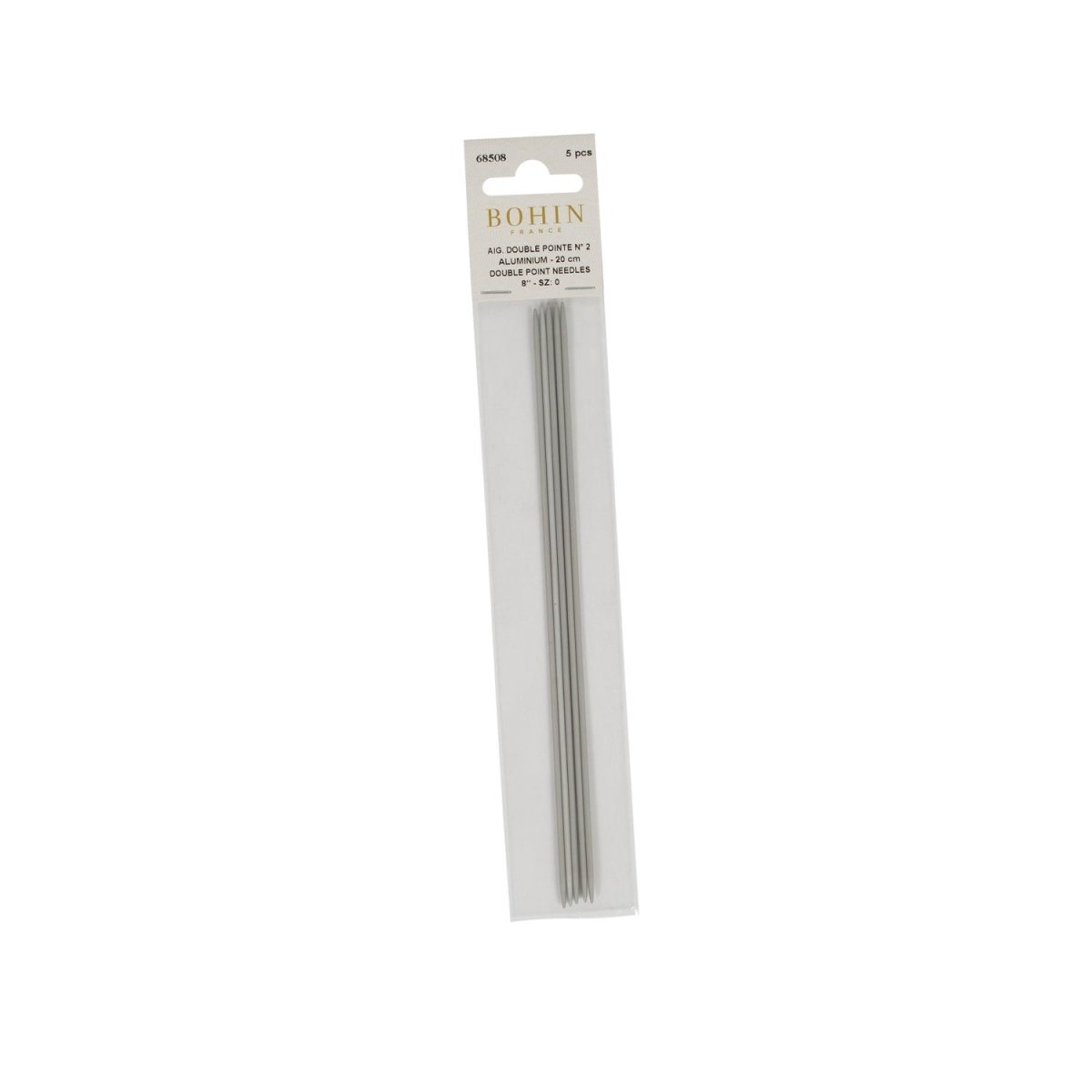 Bohin Aiguilles double pointe alu 19 cm N°3 chaussettes