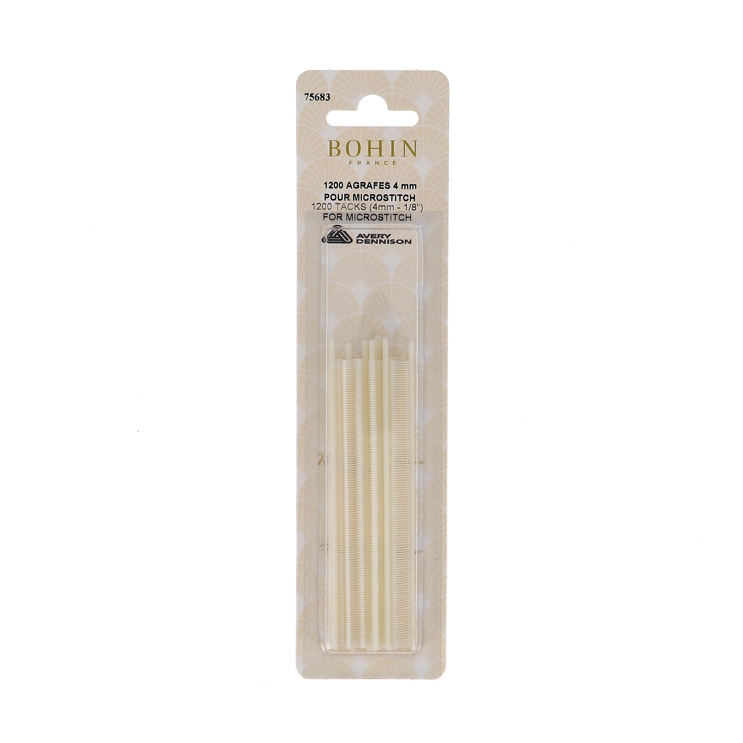 Bohin Micro Stitch agrafes 4 mm blanches 1200 pièces
