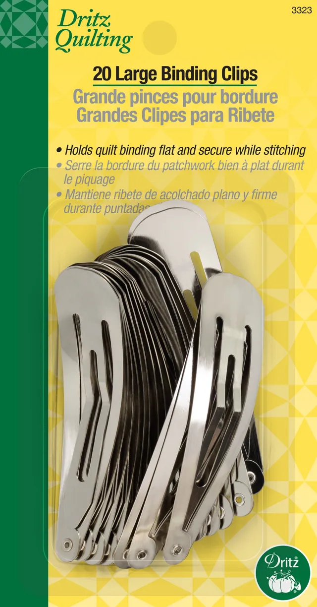 Dritz Quilting Grandes Pinces Biais Argent x20 métal