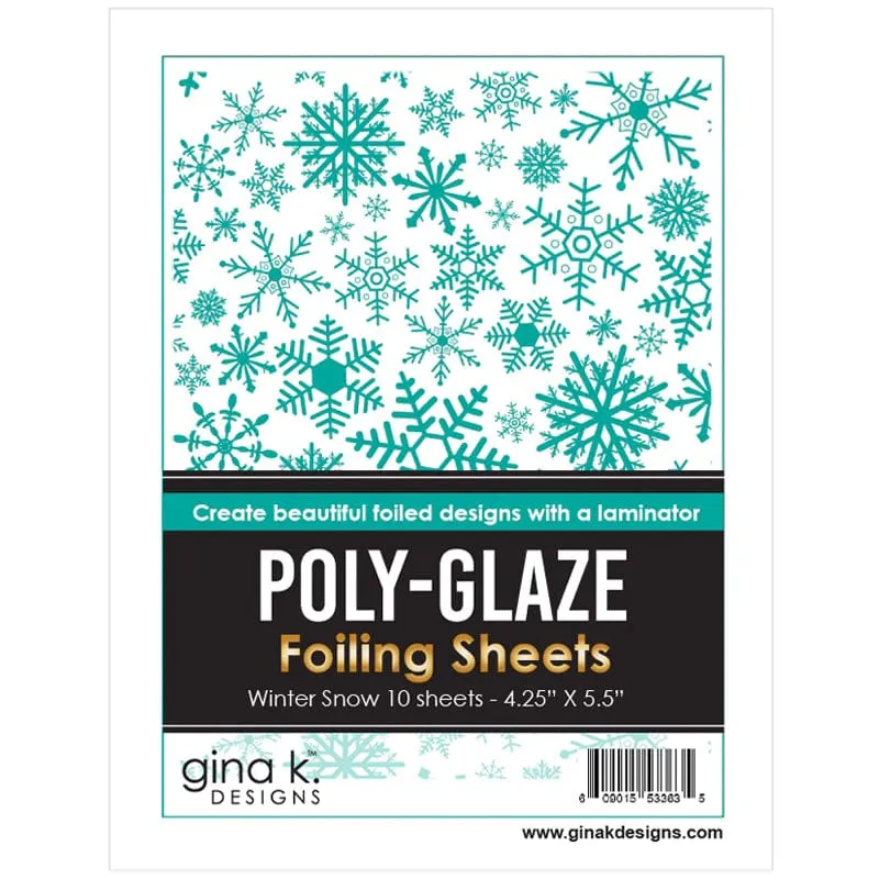 HeatnBond Gina K. Designs Poly-Glaze feuille foil Winter Snow 10 feuilles