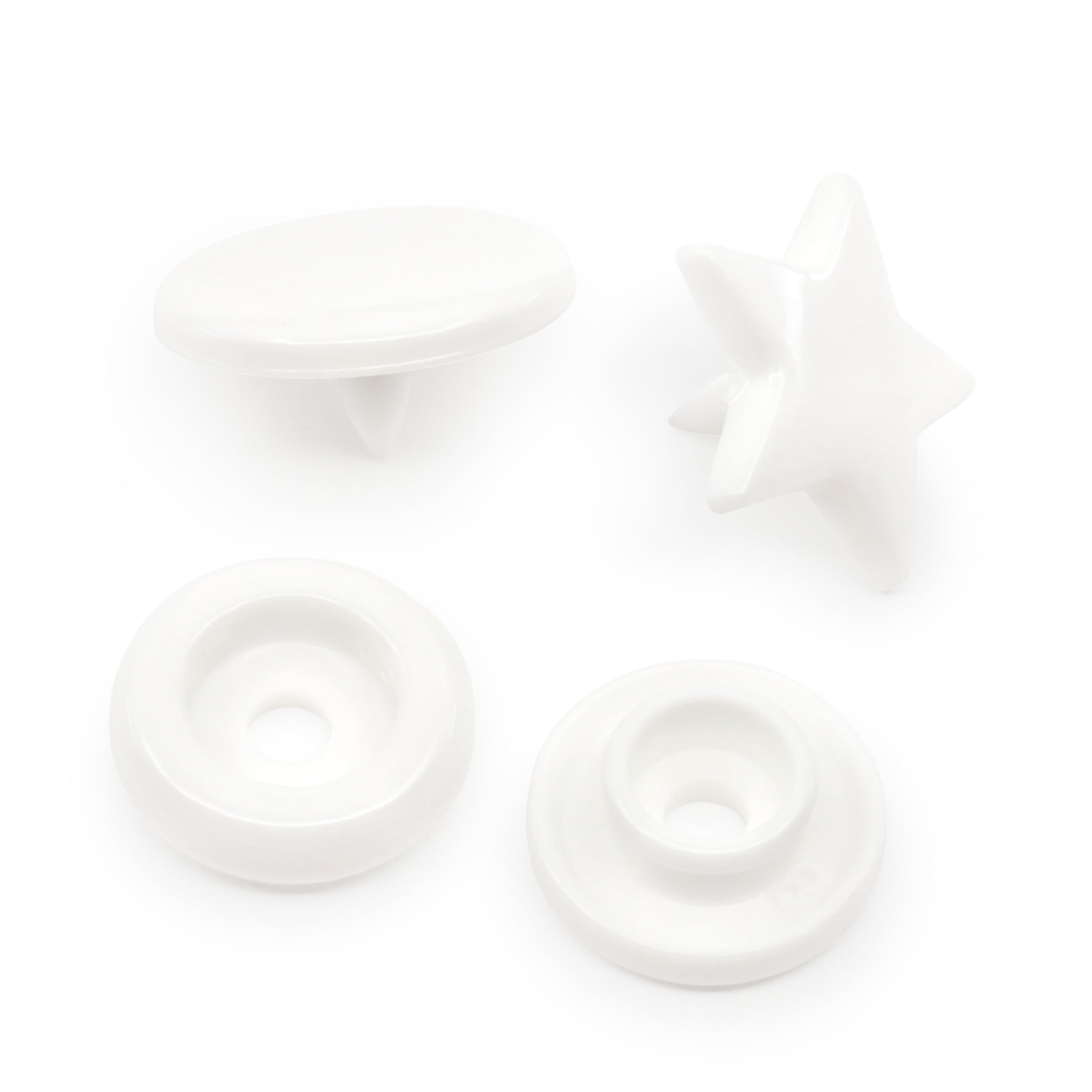 Dritz Star Bouton pression plastique blanc 12 sets