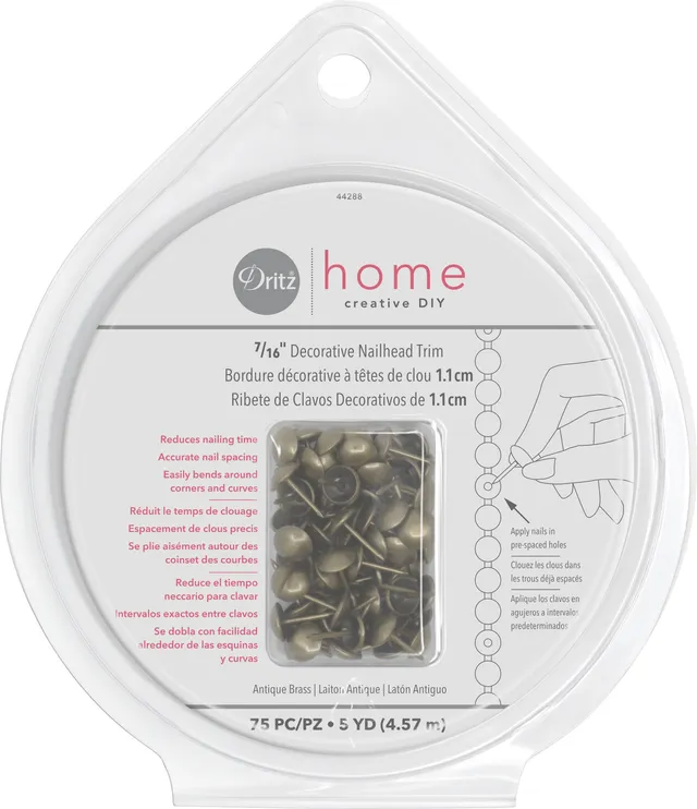 Dritz galon clous tapissier noirs 7/16" 75 pcs