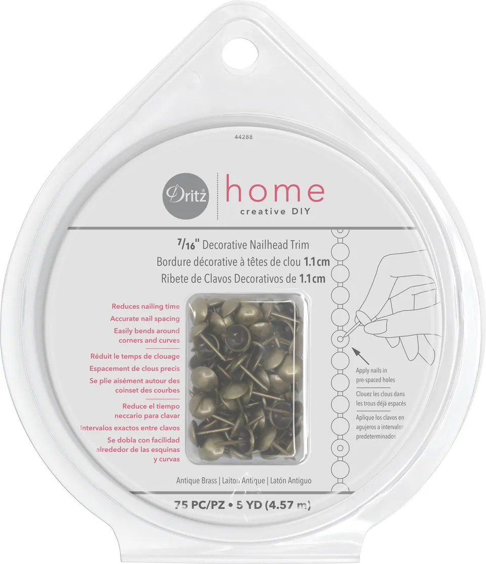 Dritz galon clous tapissier noirs 7/16" 75 pcs