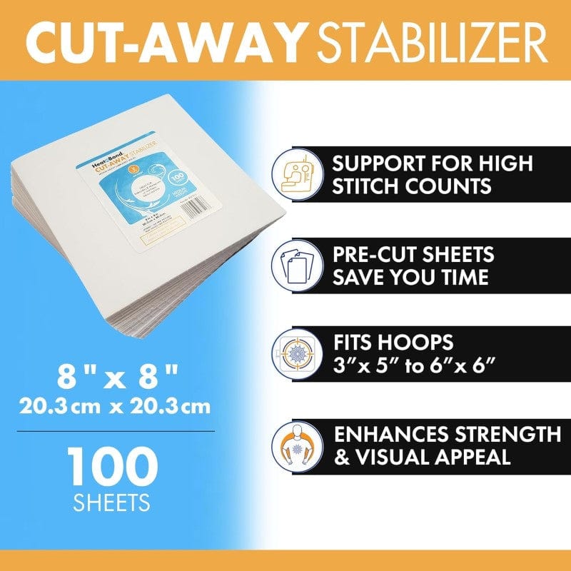 HeatnBond Stabilisateur Cut Away Blanc 100 feuilles