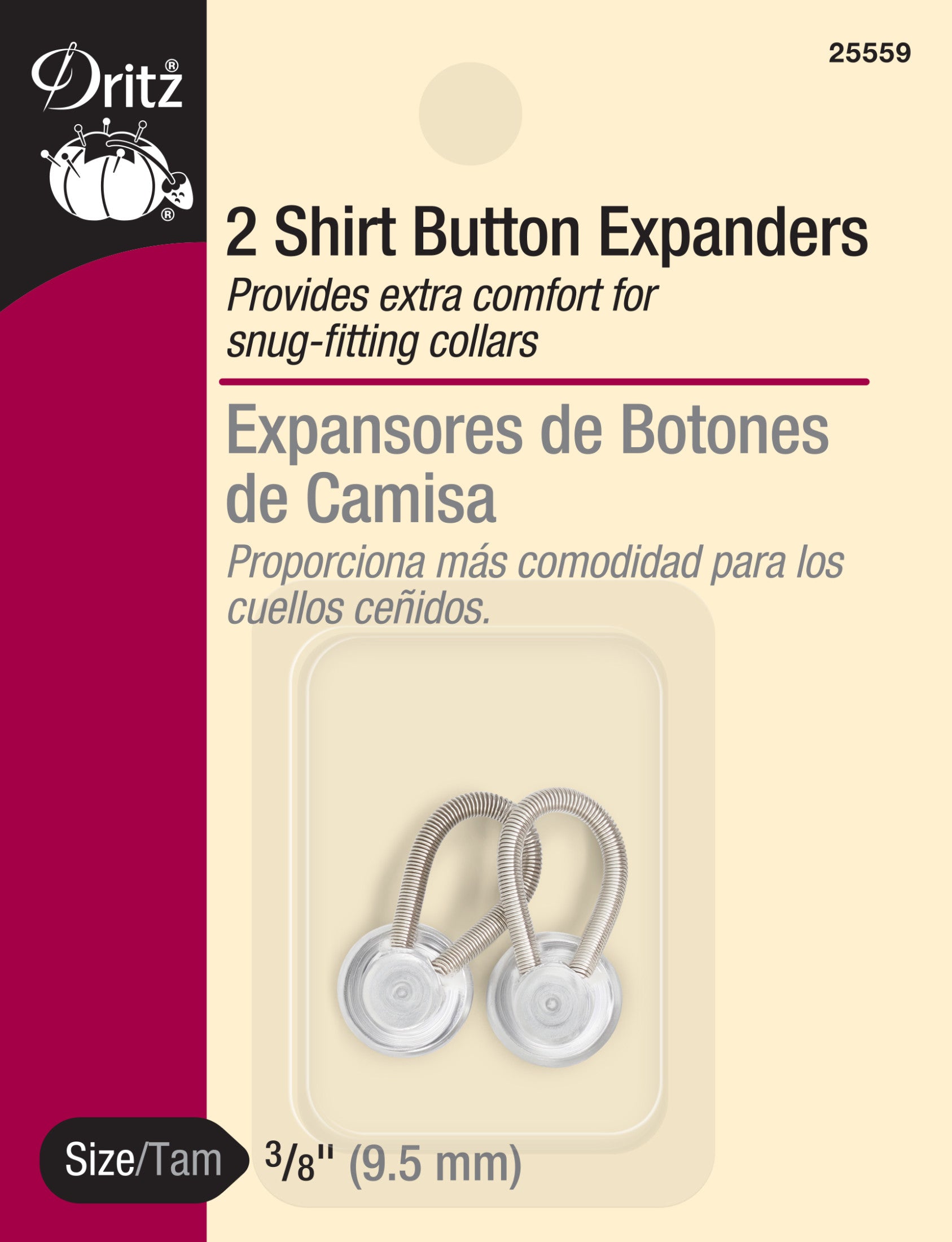 Dritz Clothing Care Bouton Extenseur Chemise 3/8" 2 pc col serré