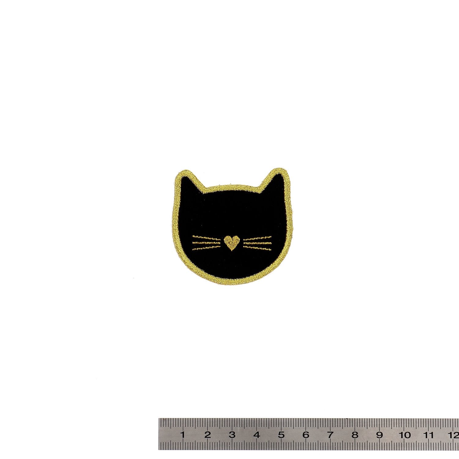 Bohin Patch thermocollant chat noir doré 5 x 5 cm