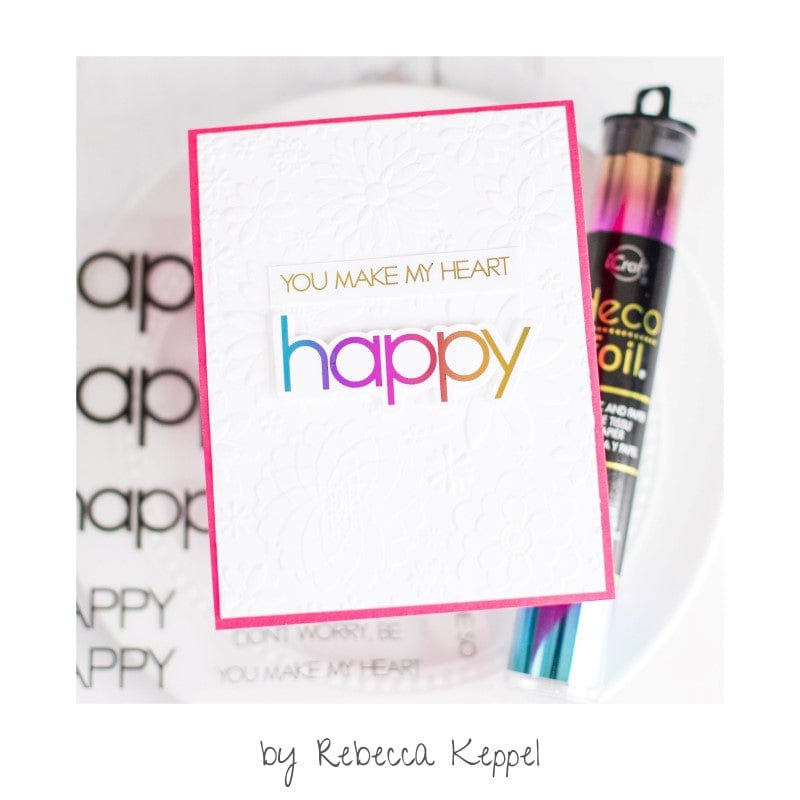 HeatnBond Deco Foil transferts adhésifs Happy Everything x2