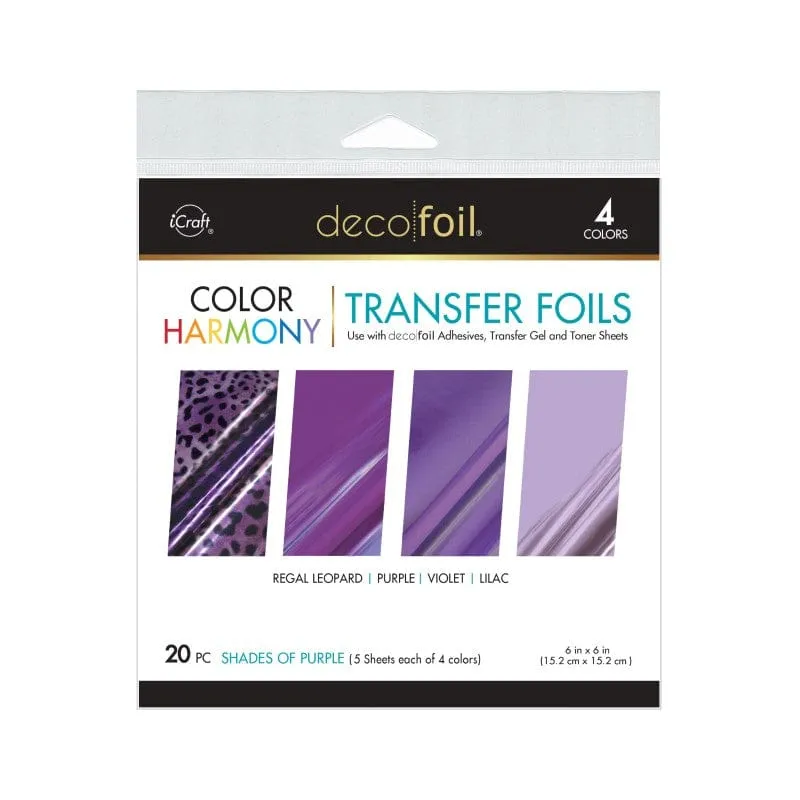 HeatnBond Deco Foil Color Harmony feuille transfert violet 20 feuilles
