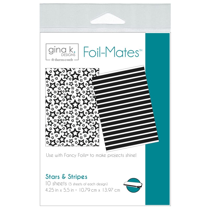 HeatnBond Gina K. Designs Foil-Mates Stars Stripes 10 feuilles