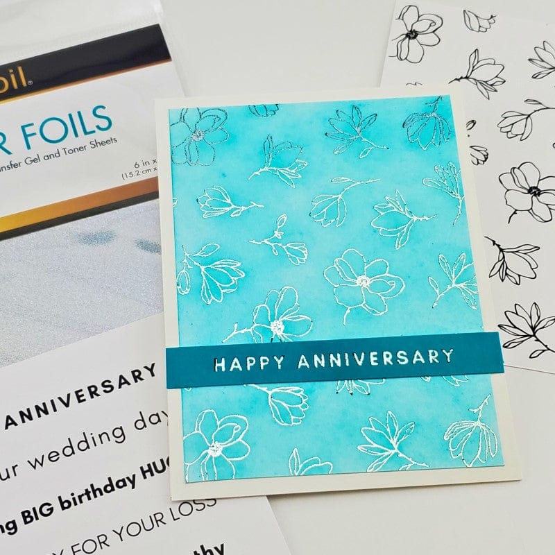 HeatnBond Deco Foil feuille transfert Silver Sparkle argent 12 feuilles
