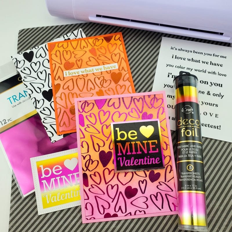 HeatnBond Deco Foil carte à décorer Heart to Heart 8 feuilles