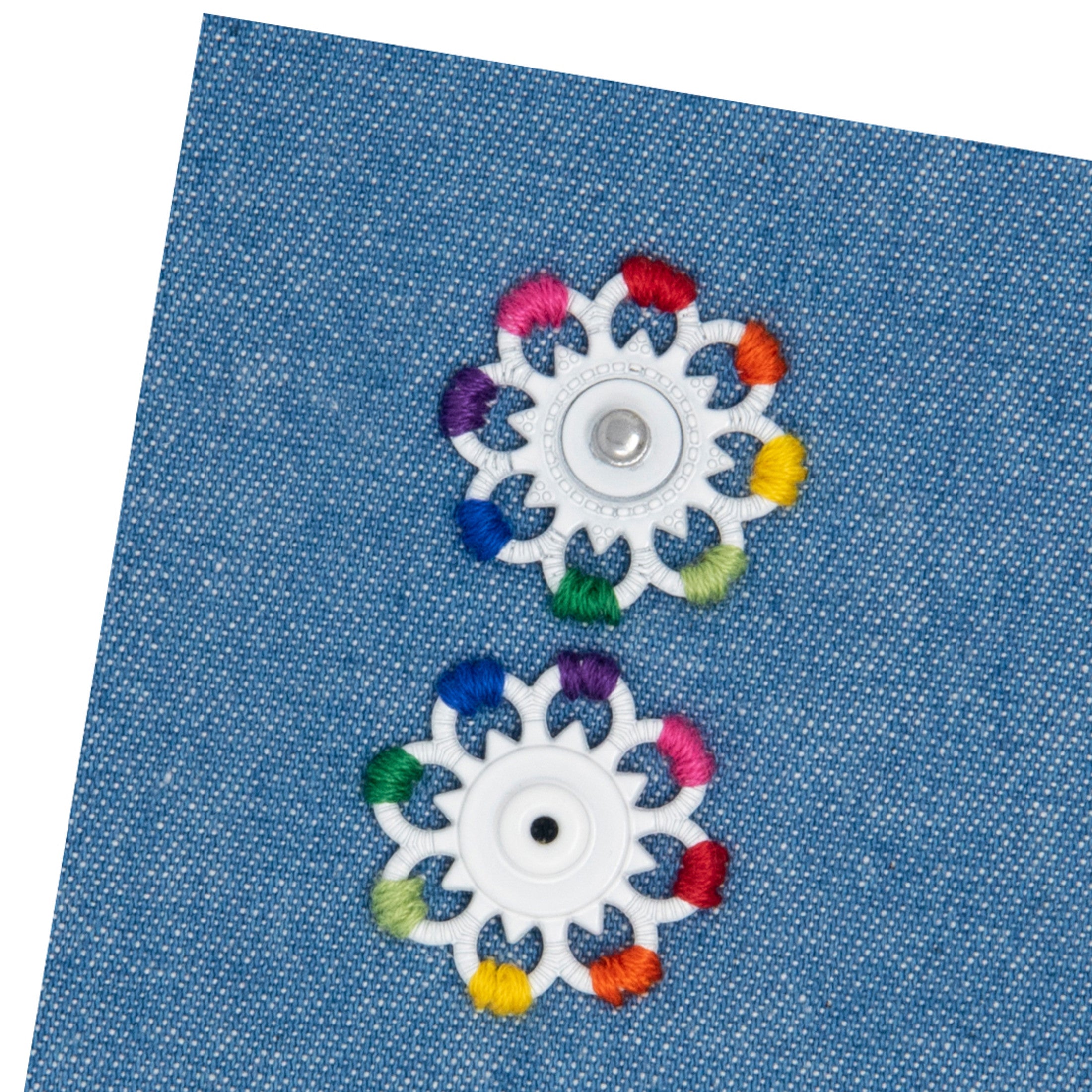 Dritz Fasteners Boutons pression à coudre 25 mm Blanc 2 pcs