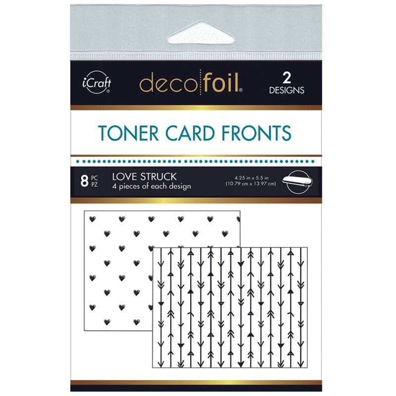 Deco Foil Toner Card Fronts Love Struck cartes A2 coeurs