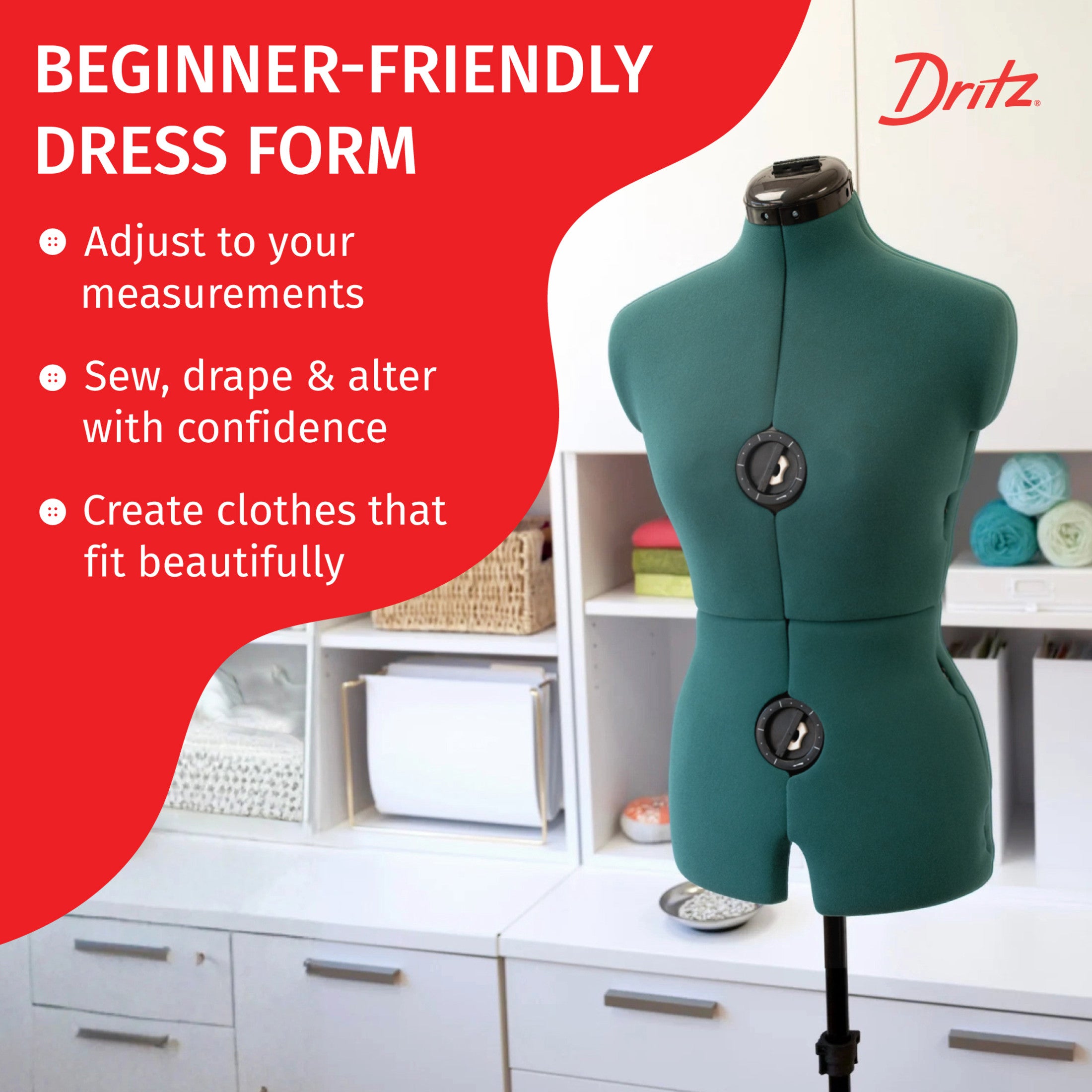 Dritz Sew You mannequin couture réglable Small vert