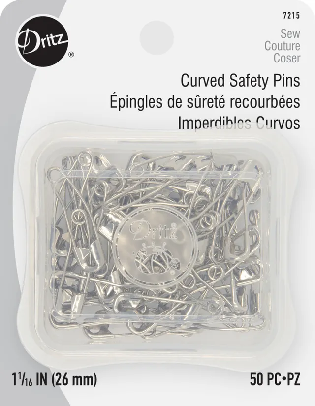 Dritz 7215 épingle nourrice courbe nickel 27 mm x50