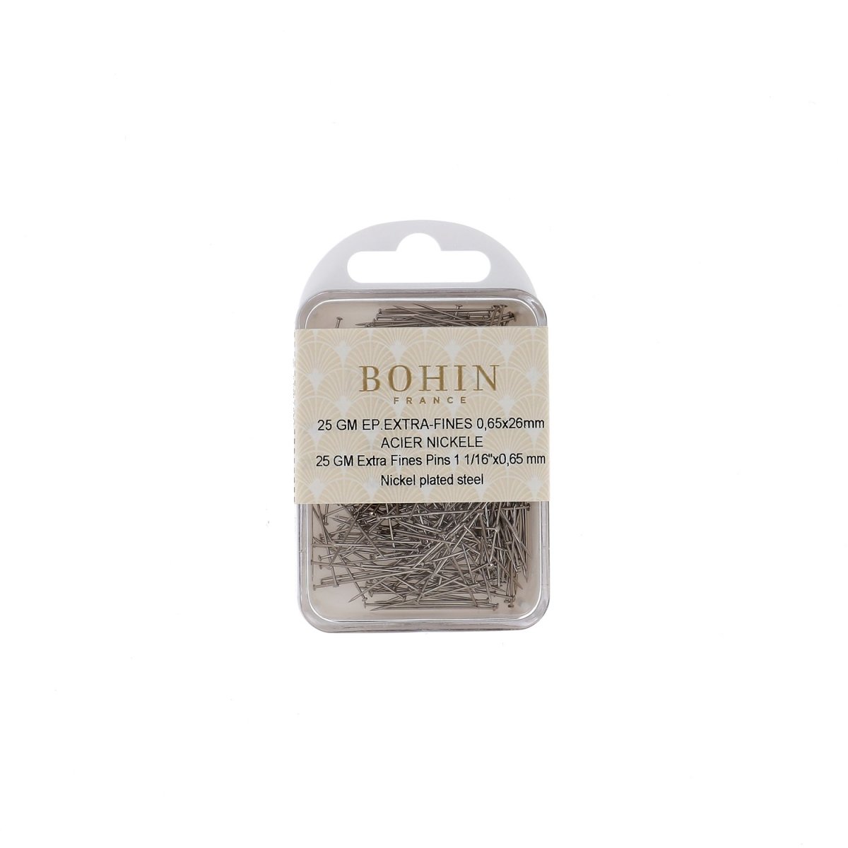 Bohin Épingles EC4 N°3 épingle extra-fine 26 mm 100 g