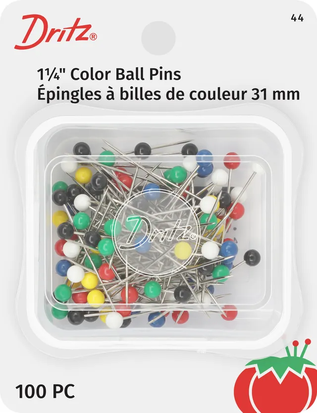 Dritz 44 Épingles Droites Boule Couleur 100 pcs 32 mm