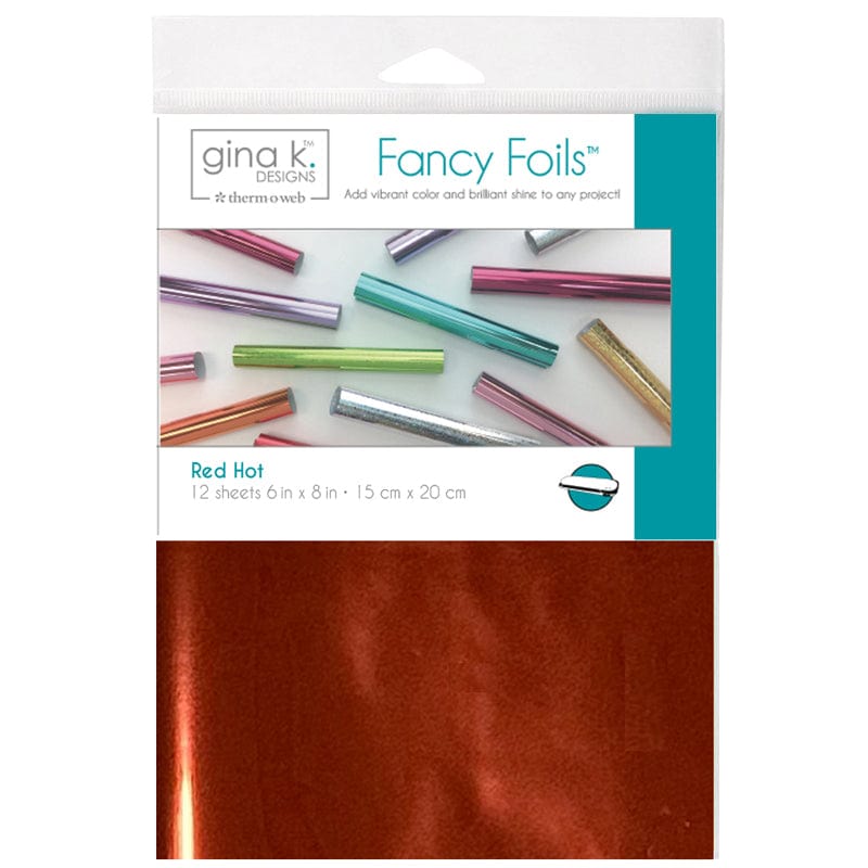 Gina K. Designs Fancy Foil Red Hot feuille transfert x12