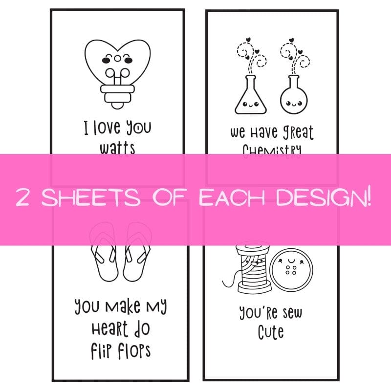 HeatnBond Deco Foil My Punny Valentine 8 feuilles A2