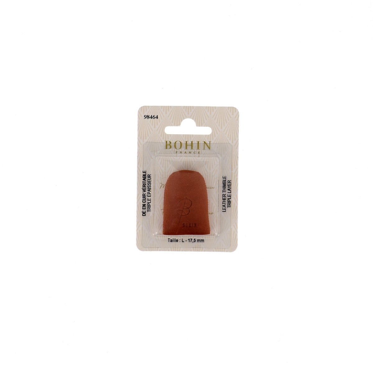 Bohin Confection dé à coudre cuir S 15,5 mm
