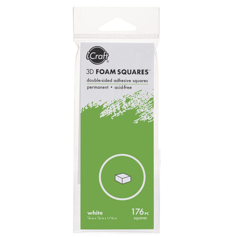 HeatnBond iCraft carrés mousse adhésive blanche 6 mm x 88 pièces 3D