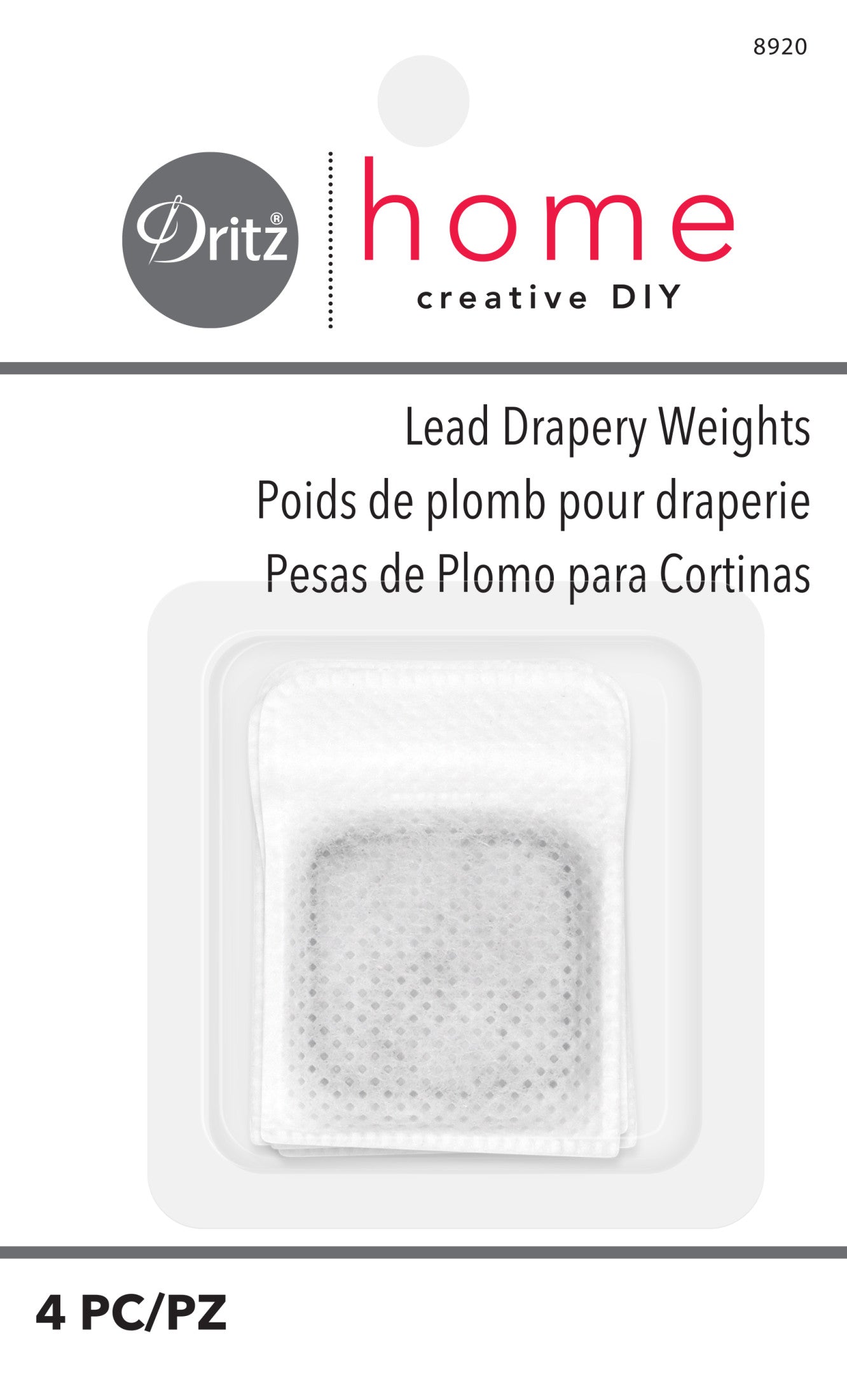 Dritz Home plombs rideaux voilage x12 plomb