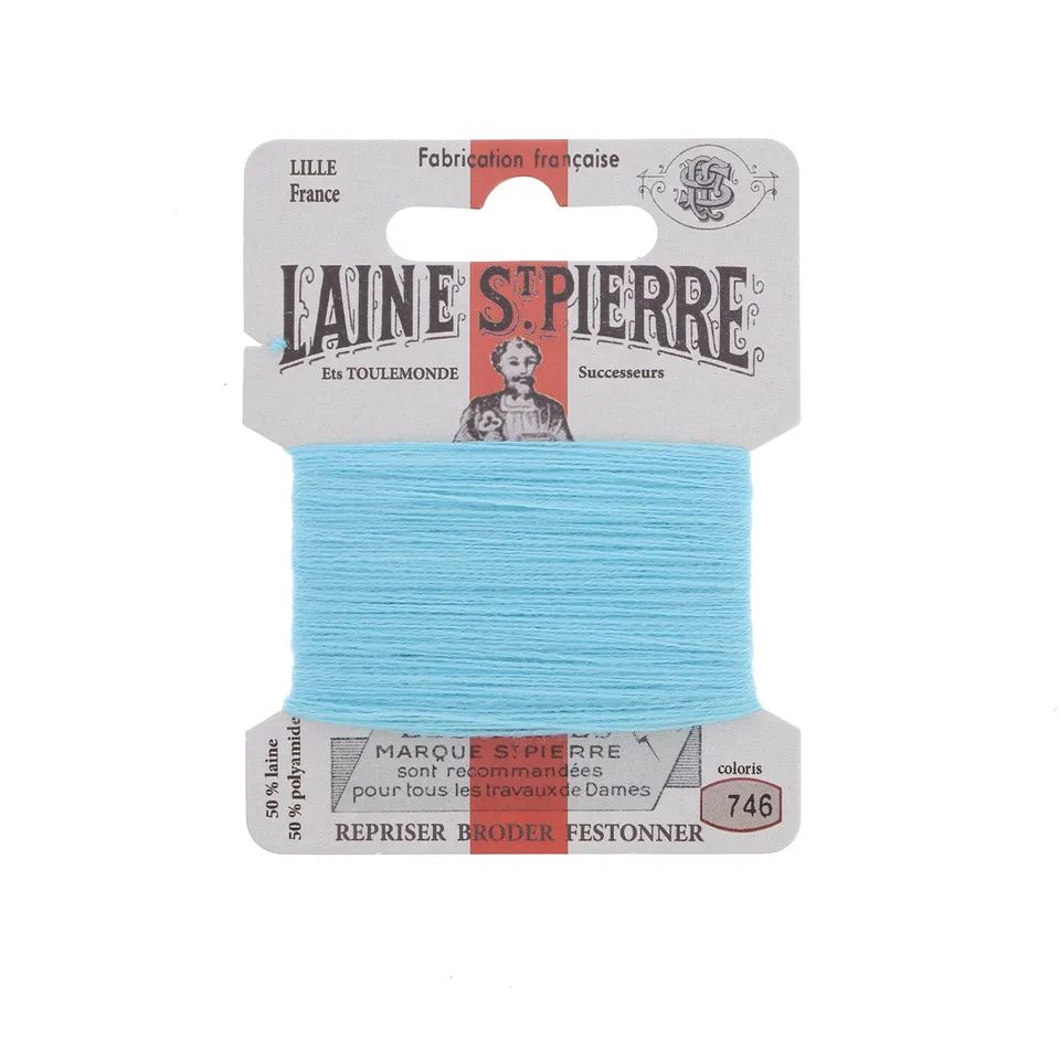 Laine St Pierre Fils Fil à broder laine Collection 1847 bleu