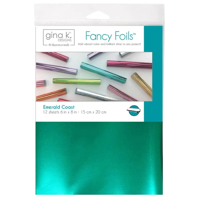 Gina K. Emerald Coast feuille transfert foil 12 feuilles vert