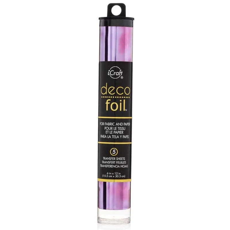 HeatnBond Deco Foil Feuille transfert Amethyst Watercolor 5 feuilles
