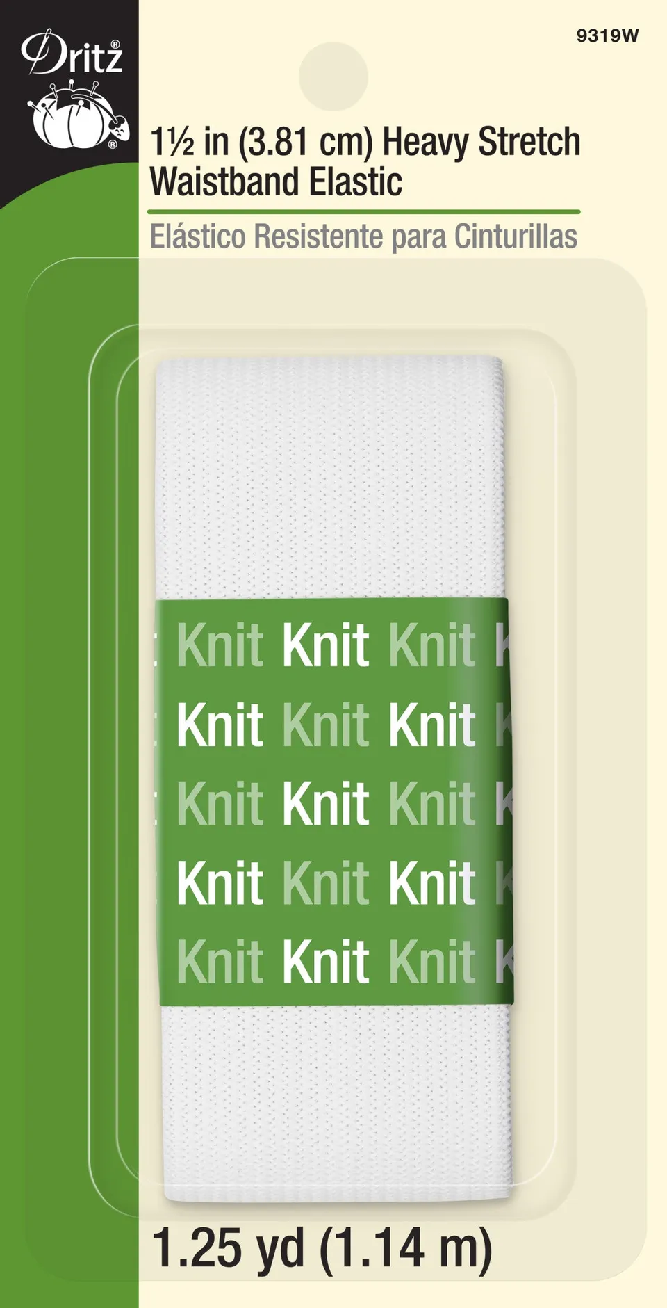 Dritz Élastique Taille Fort Blanc 38 mm 1,1 m