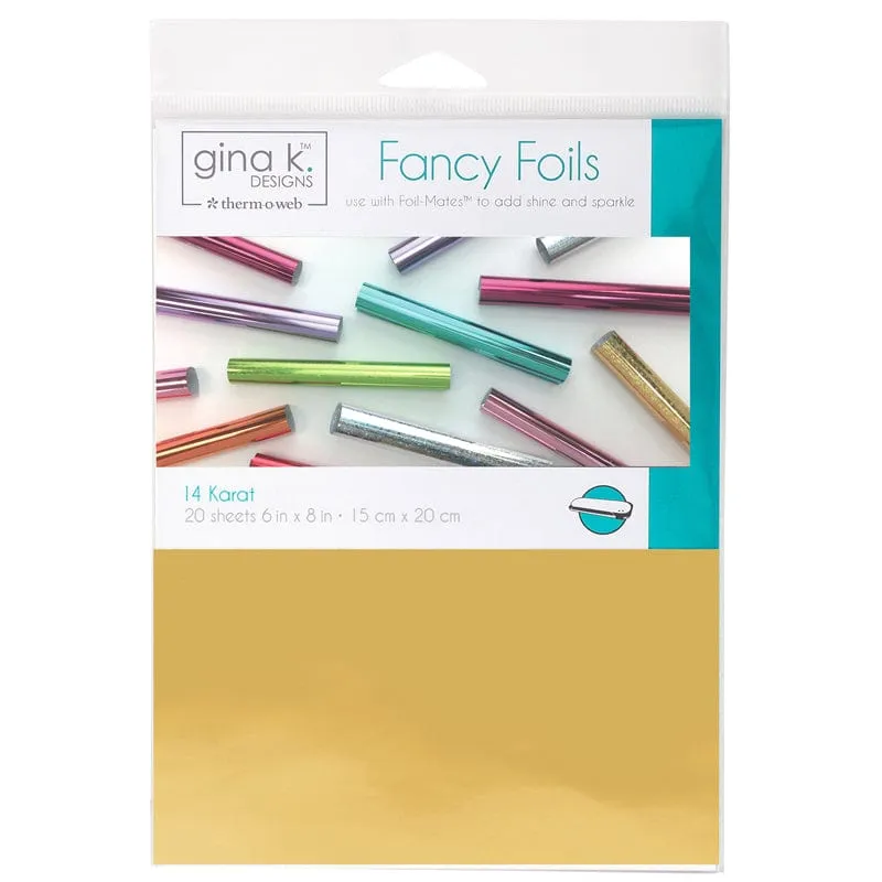 Gina K. Designs Fancy feuille foil transfert 14 Karat 6x8 20 feuilles