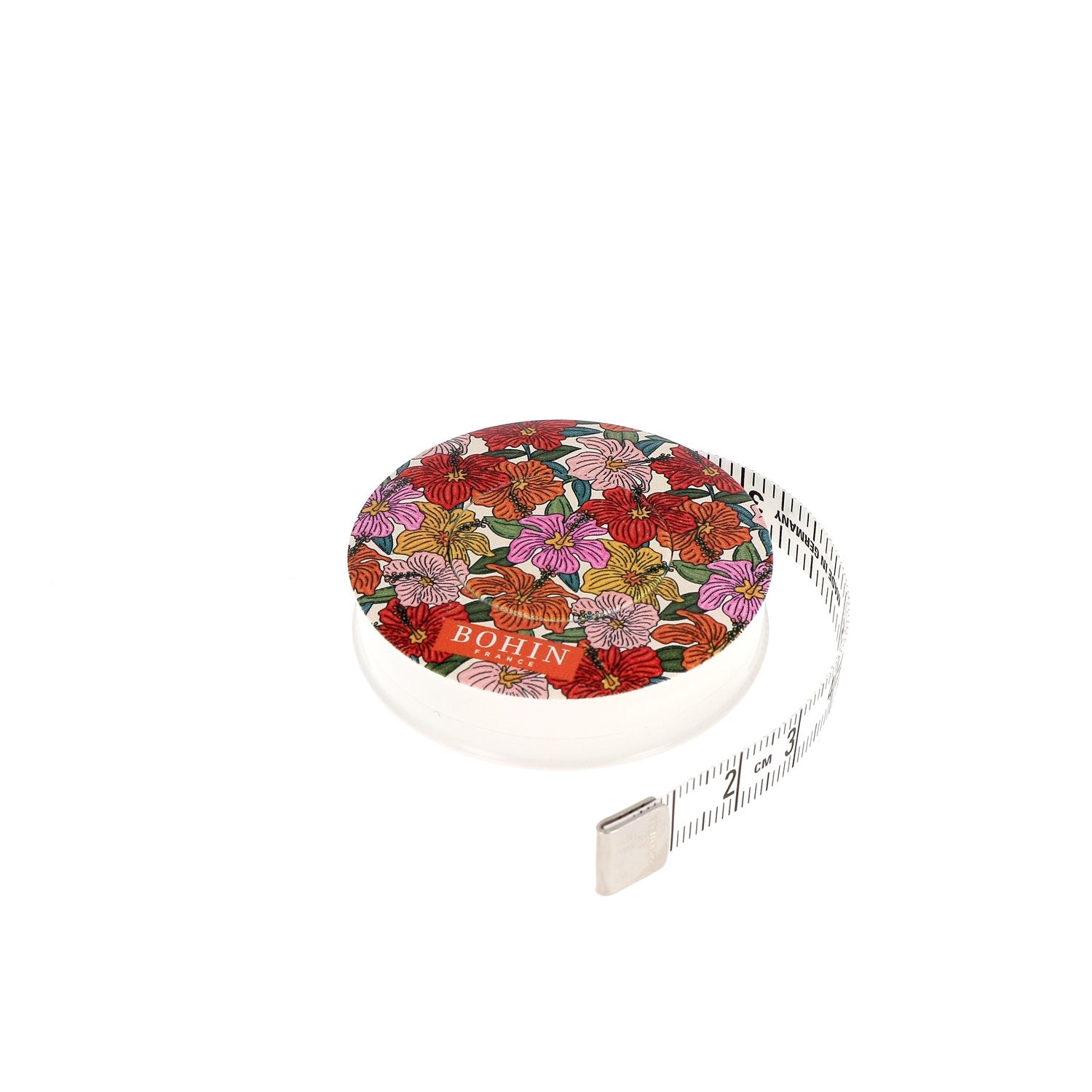 Bohin Mesure Mètre Enrouleur Blossom 150 cm Bleu