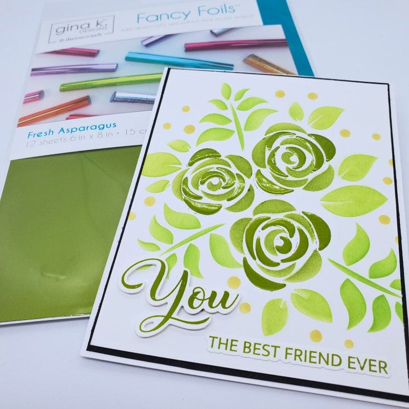 Gina K. Designs Fancy Foil transfert Fresh Asparagus mat 12 feuilles