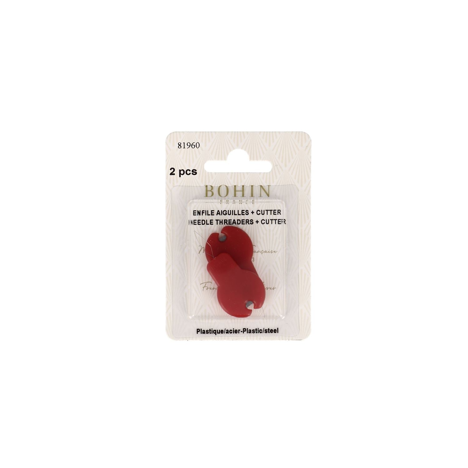 Bohin Accessoires enfile-aiguille plastique avec cutter
