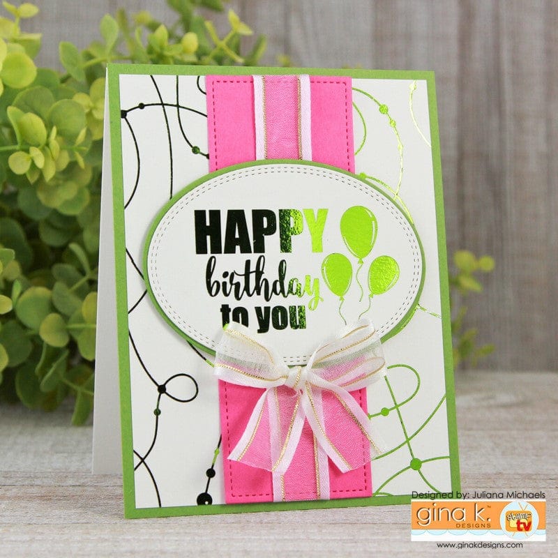 Gina K. Designs Foil-Mates Remix Dots Strings feuille foil 10 pcs