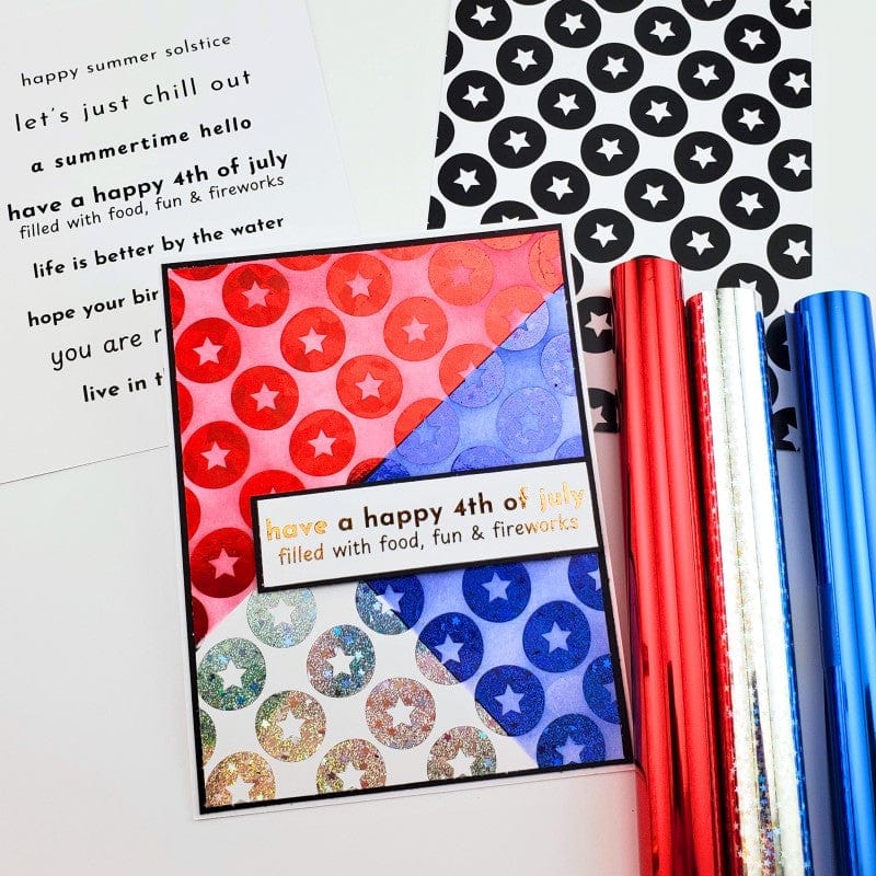 Deco Foil Toner Star Spangled carte A2 8 feuilles