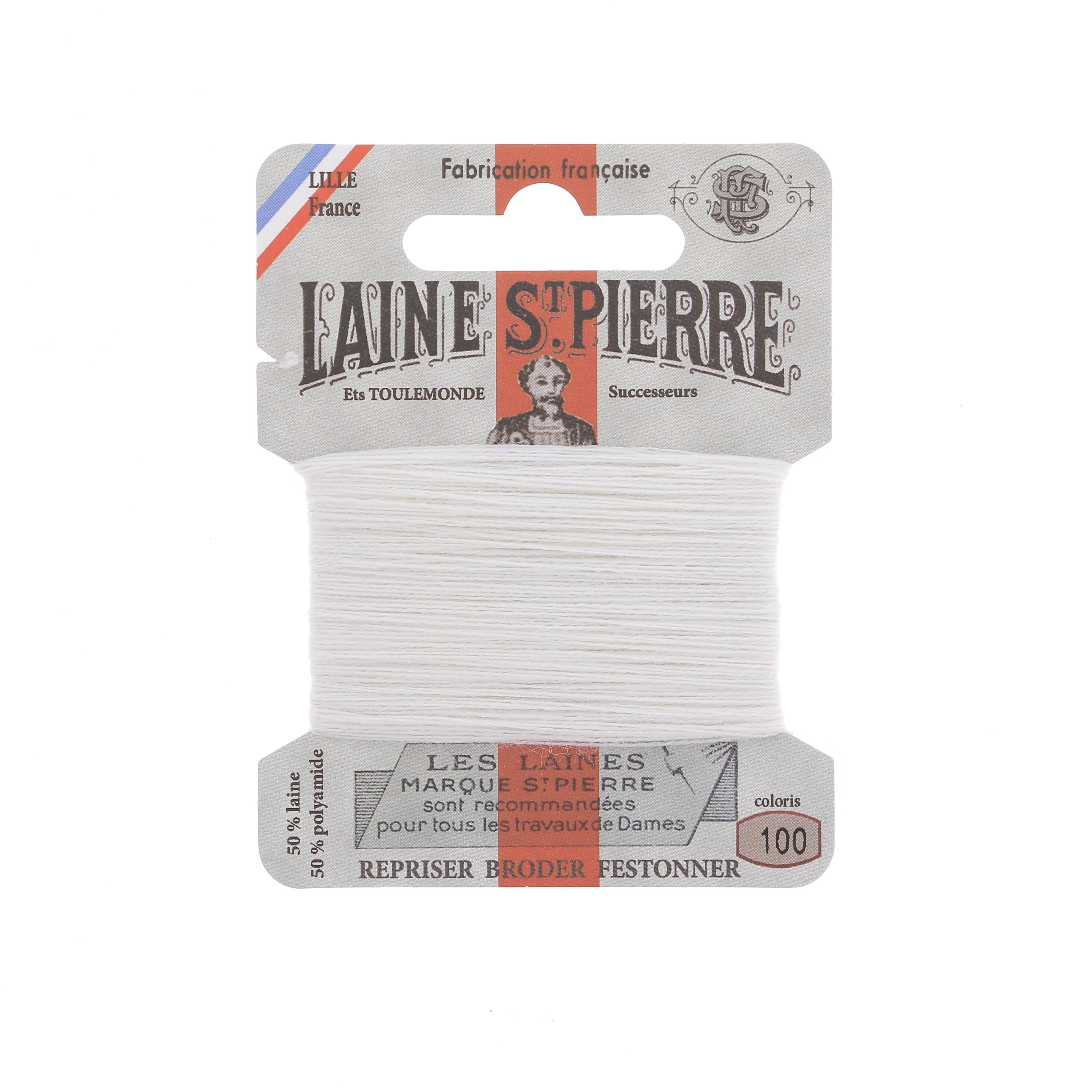 Fil Au Chinois Laine St Pierre fil broderie laine neutre Blanc 100