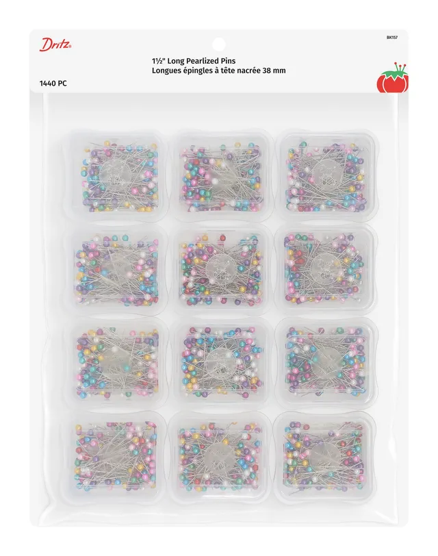 Dritz Épingles Tête Perlée 38mm assorties 1440 pcs