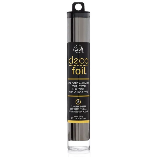 HeatnBond Deco Foil feuille transfert Pewter 15x30 cm x5