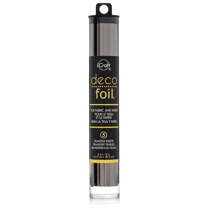 HeatnBond Deco Foil feuille transfert Pewter 15x30 cm x5
