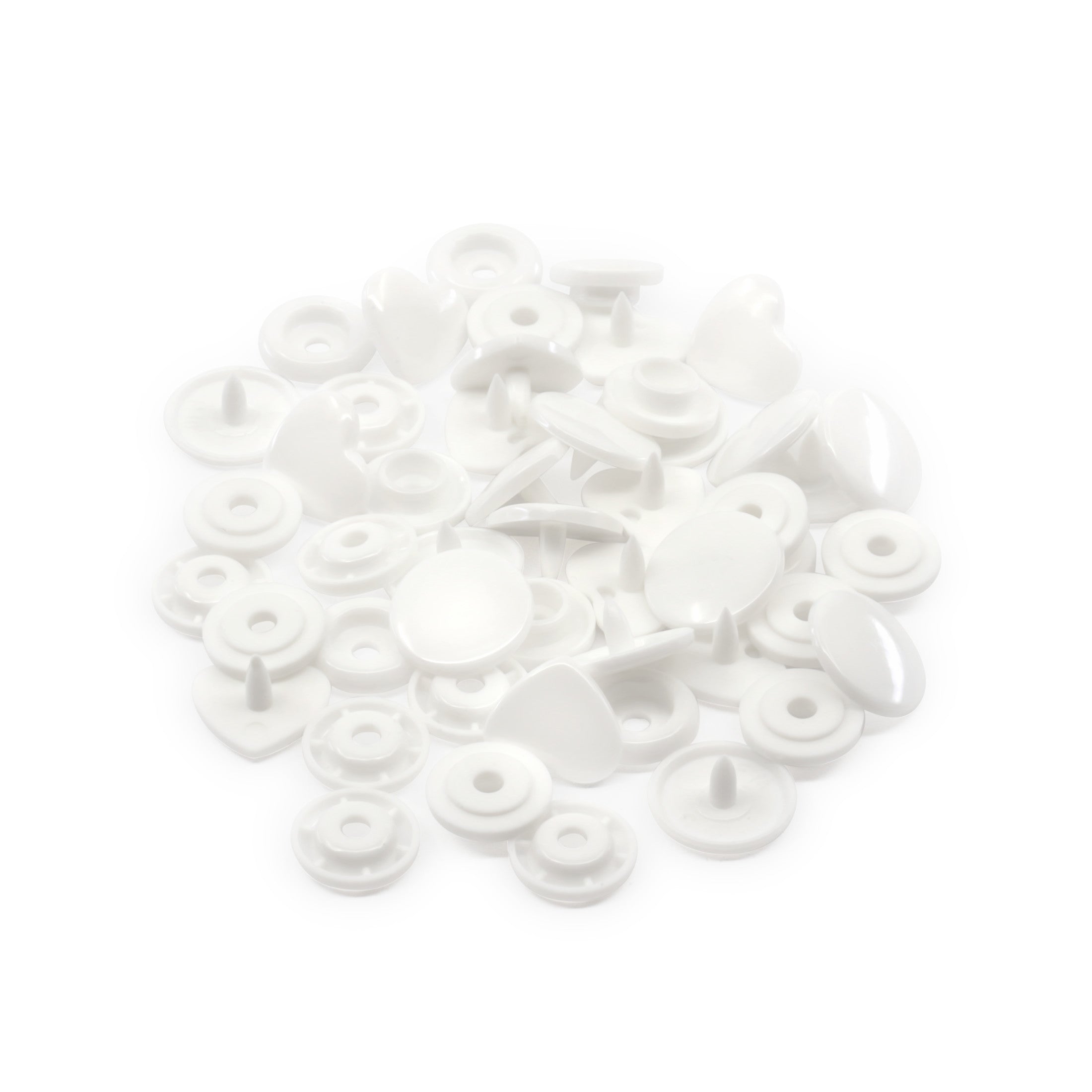 Dritz Boutons Pression Cœur Rouge Plastique 12 pcs
