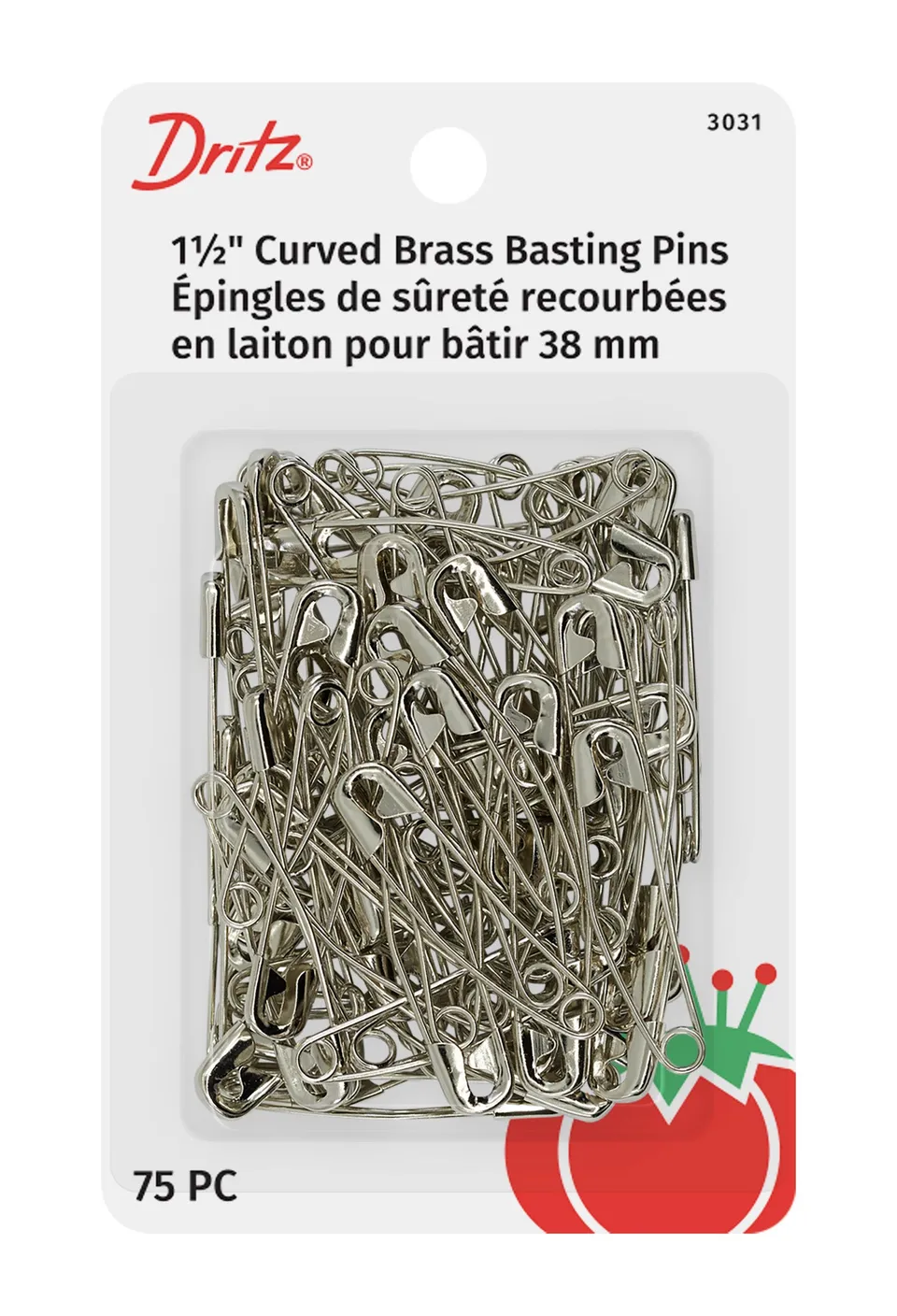 Dritz Quilting Épingles à bâtir courbes 3031 nickel 75 pièces