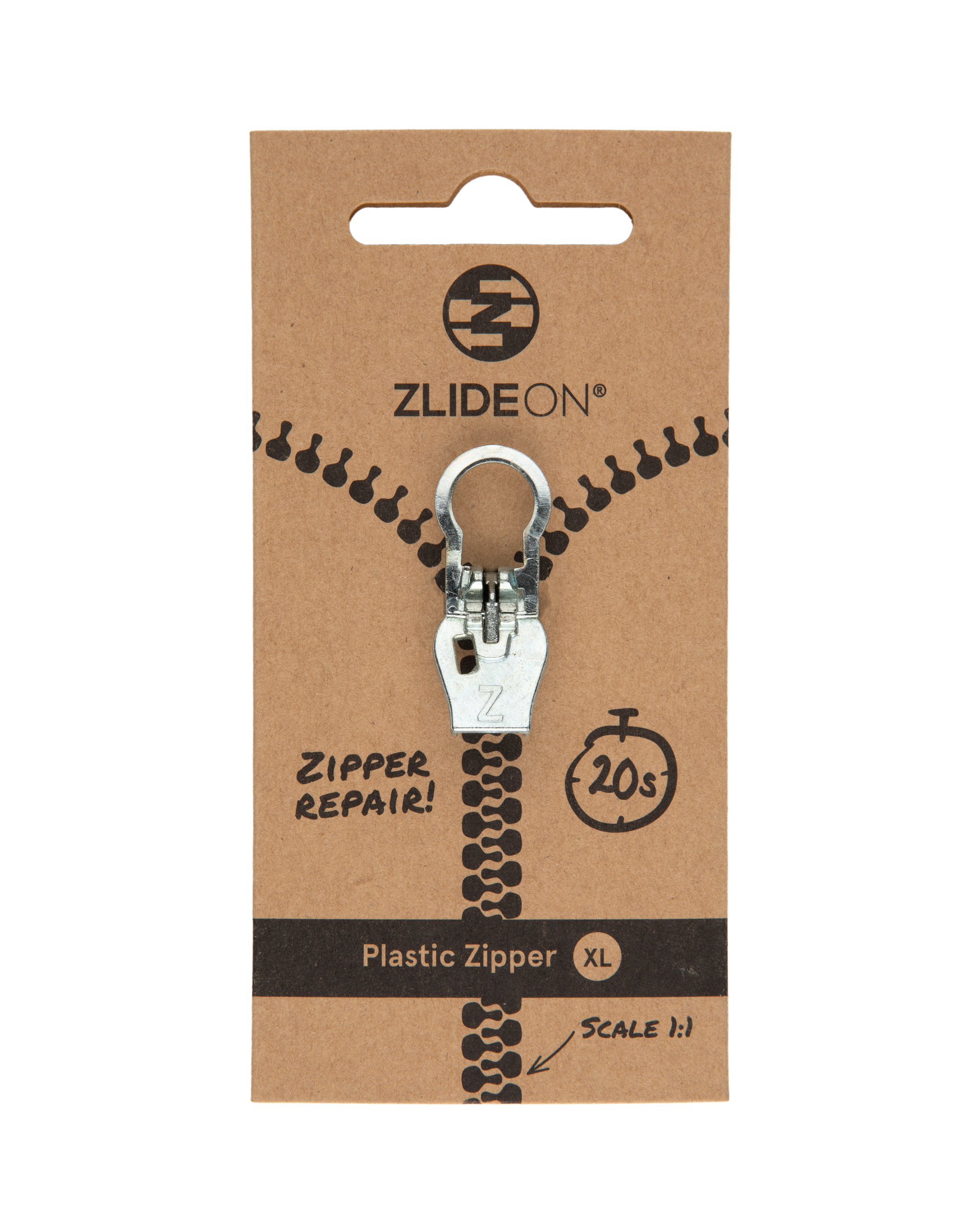 ZlideOn Single Pack curseur réparation fermeture éclair noir