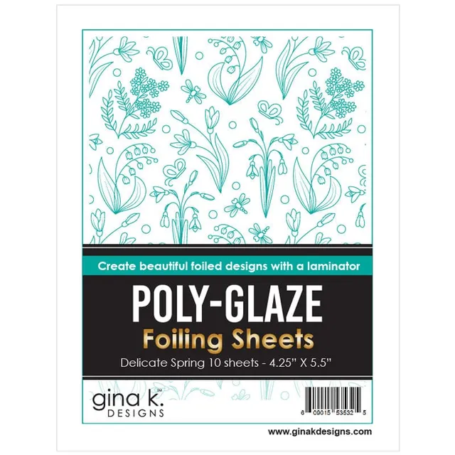 Gina K. Designs Poly-Glaze feuille foil Spring lot 10