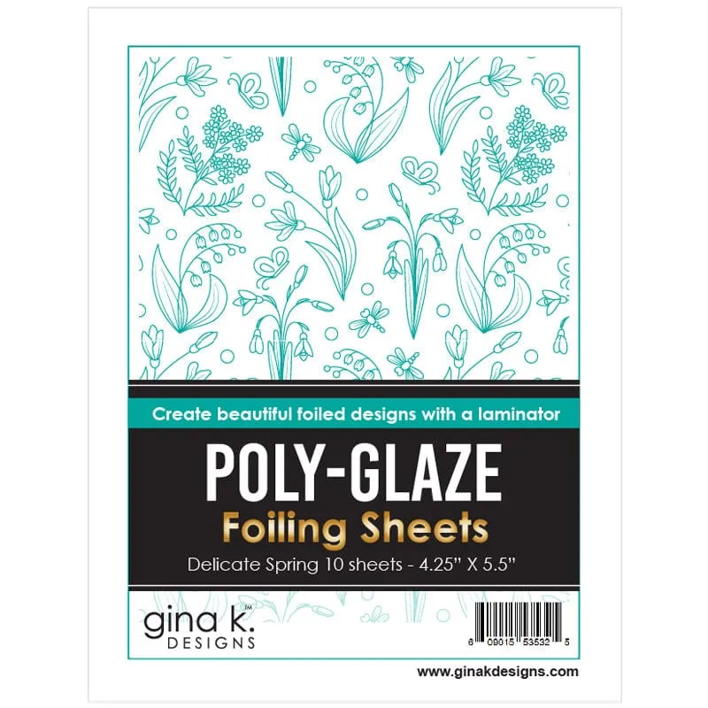 Gina K. Designs Poly-Glaze feuille foil Spring lot 10