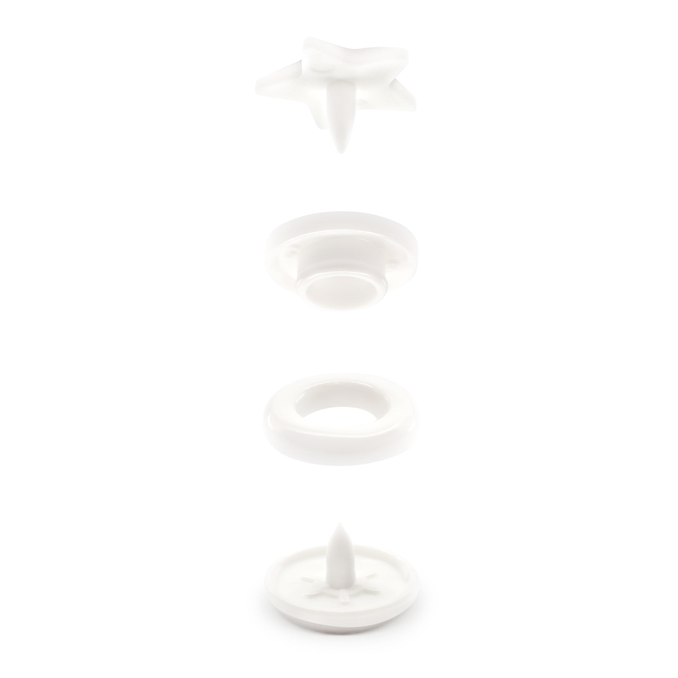 Dritz Star Bouton pression plastique blanc 12 sets