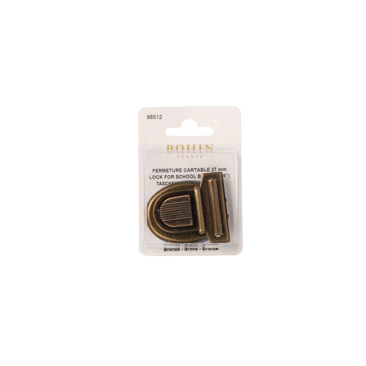 Bohin Accessoires de sac grande attache cartable 27 mm métal