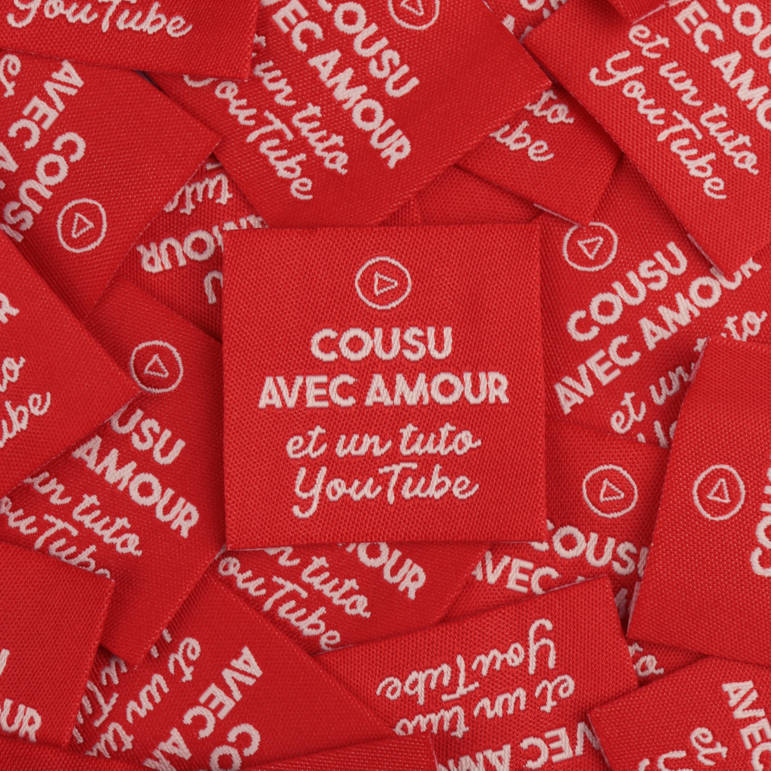 Bohin Étiquette Cousu avec amour tuto YouTube 3,5 cm