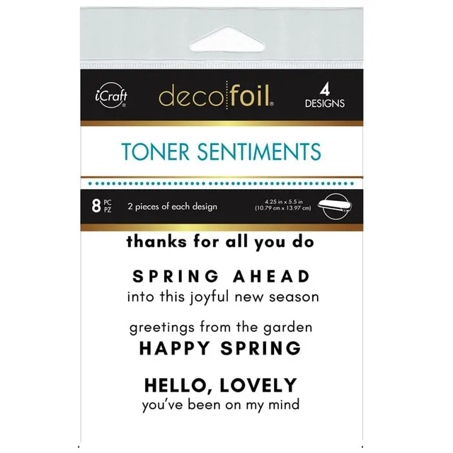 Deco Foil Toner Card Spring Ahead cartes foil A2 x8