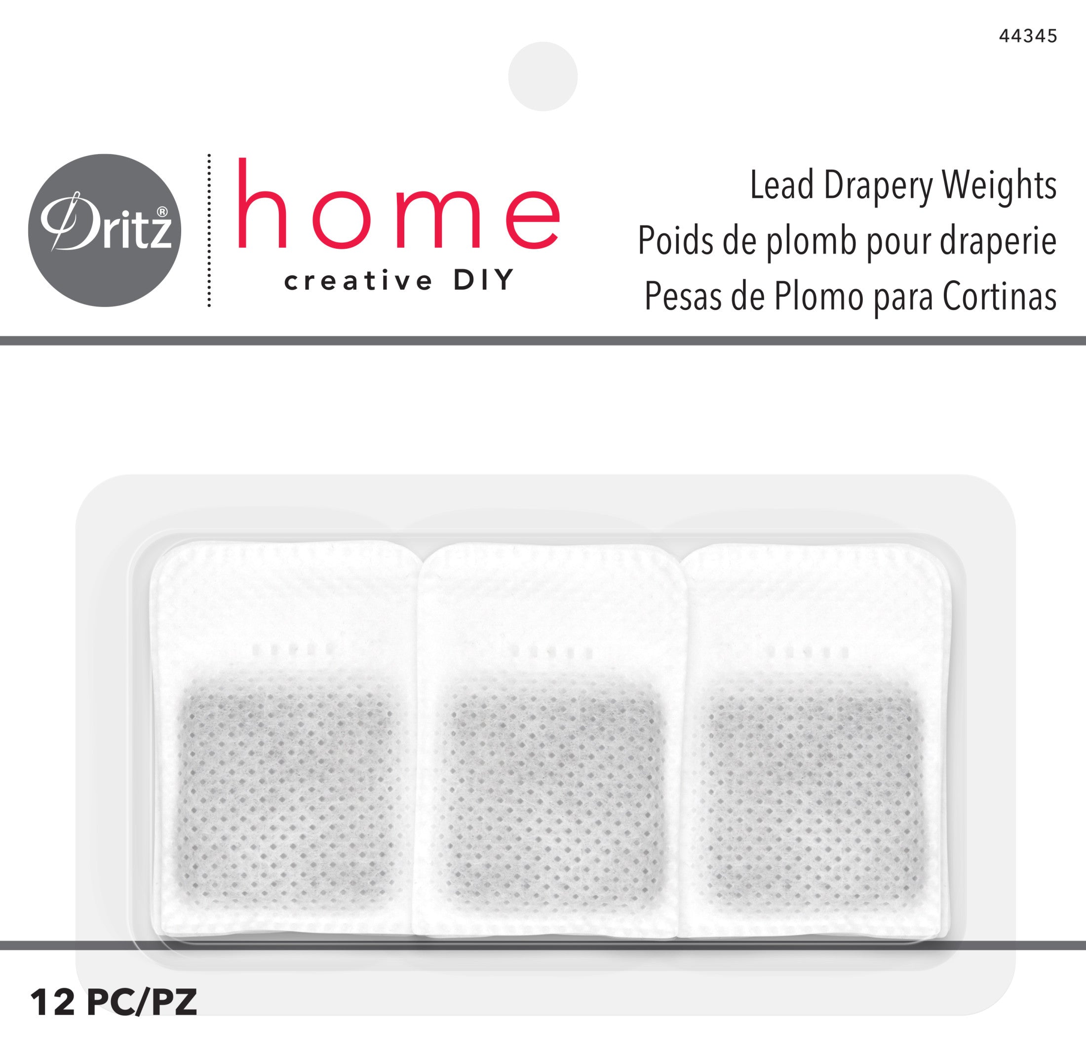 Dritz Home plombs rideaux voilage x12 plomb